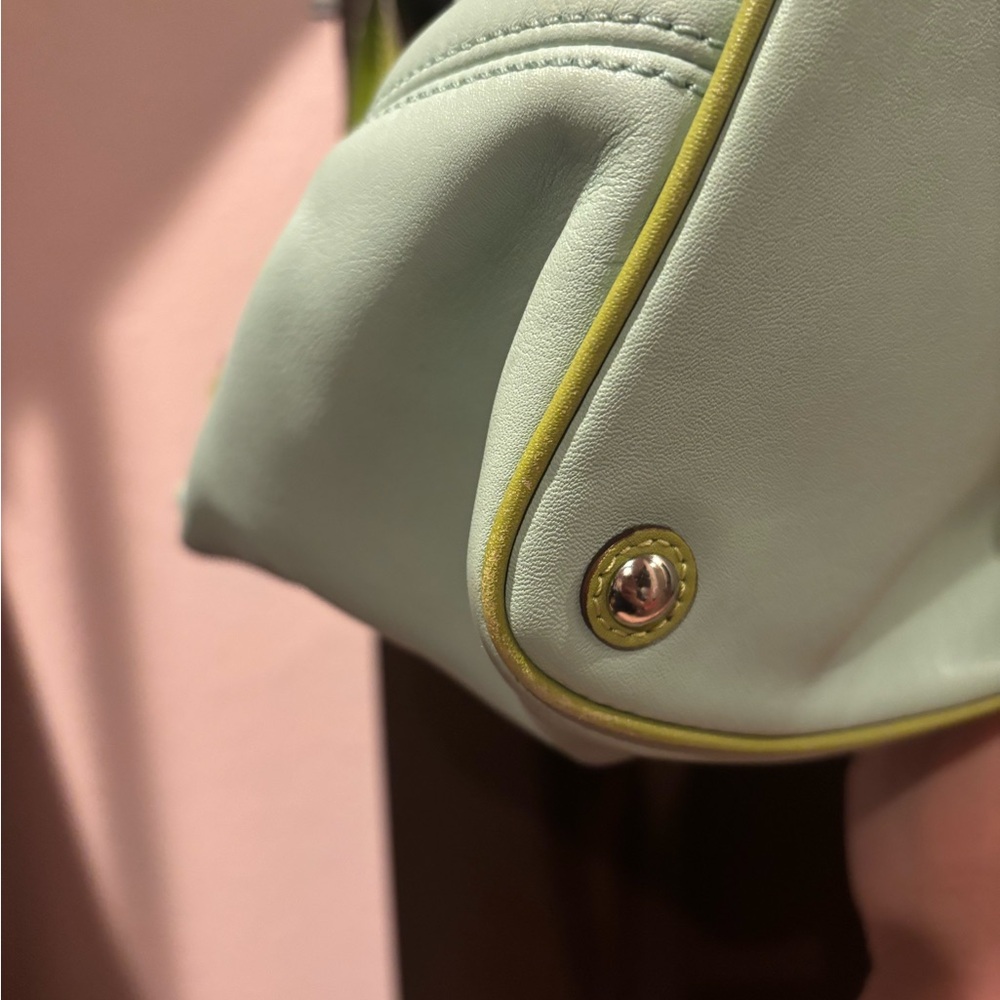 Coach GUC Seafoam Green Laura Carryall Satchel - Picture 9 of 16